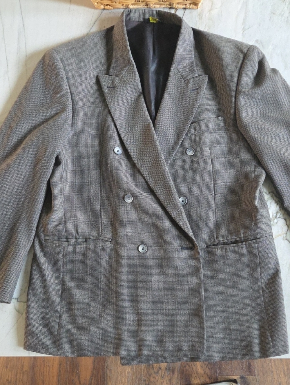 Double-Breasted Gray Men's Sport Coat Blazer